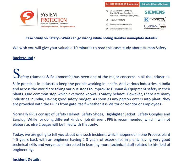 System Protection Case Studies